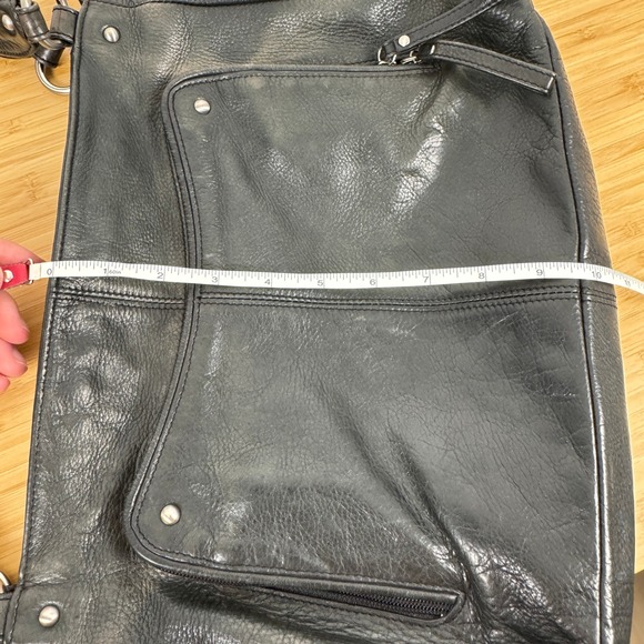 VTG! Osgoode Marley Feel The Difference Black Leather Hobo Shoulder Bag Purse - Picture 12 of 16